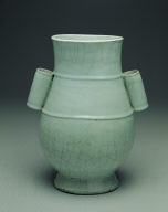 Hu, ewer with tubular ears with light bluish-green glaze