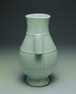 Hu, ewer with tubular ears with light bluish-green glaze