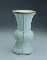 Zun vessel with light bluish-green glaze