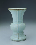 Zun vessel with light bluish-green glaze