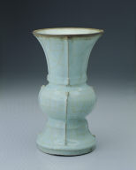 Zun vessel with light bluish-green glaze