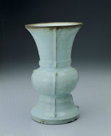 Zun vessel with light bluish-green glaze