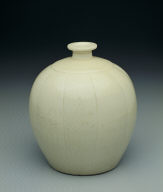 Melon-shaped jar in white glaze
