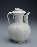 Pitcher with white glaze and dragon spout