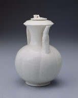Pitcher with white glaze and dragon spout
