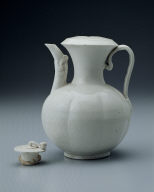 Pitcher with white glaze and dragon spout