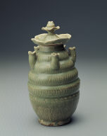 Celadon ewer with tubular protrusions