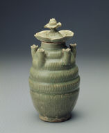 Celadon ewer with tubular protrusions