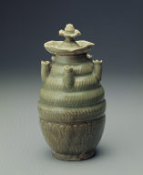 Celadon ewer with tubular protrusions