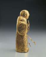 Gold sculpture of The Eight Immortals: Lan Cai-he