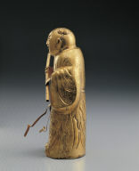 Gold sculpture of The Eight Immortals: Lan Cai-he