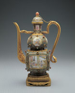 Cloisonne ewer with female figures decor