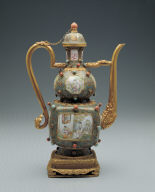 Cloisonne ewer with female figures decor