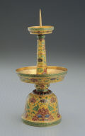 Champleve candlestick with lotus-spray decoration (1)