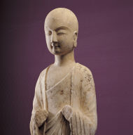 Standing Buddhist Monk