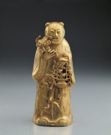 Gold sculpture of The Eight Immortals: Han Xiang-zi