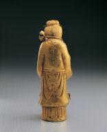 Gold sculpture of The Eight Immortals: He Xian-gu