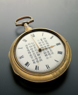 Gilt pocket watch decorated with a poem