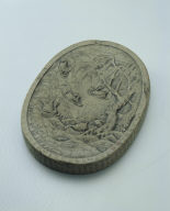 Inkstone with landscape of the Orchid Pavilion, Yao River stone