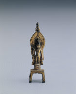 Gilt bronze standing Guan-yin