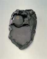 Inkstone with design of insects and melon leaves. Use attributed to Mi Fu