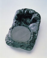 Duan stone inkstone with sun and waves design