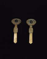 Pair of gilt ru-yi scepters with inscription indicative of the sexagenary calendrical system