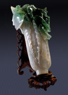 Jadeite bakchoy with grasshoppers