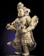 Gilt bronze Virudhaka Lokapala