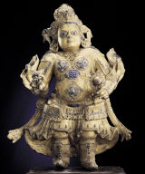 Gilt bronze Virudhaka Lokapala