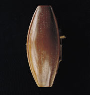 Carved olive-stone boat