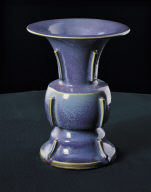 Zun vase in lilac glaze