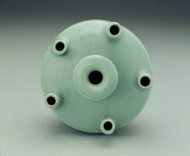 Celadon vase with five tubular protrusions