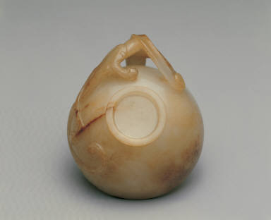 Jade cup with chi-dragon handle