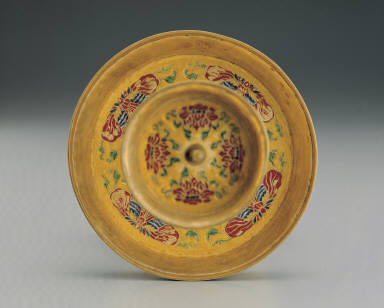 Champleve candlestick with lotus-spray decoration (2)