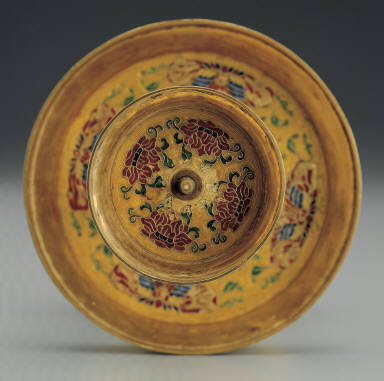 Champleve candlestick with lotus-spray decoration (1)