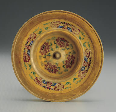 Champleve candlestick with lotus-spray decoration (1)