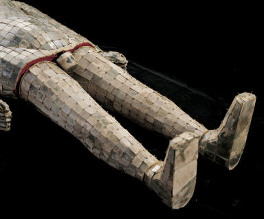 Jade burial suit of Liu Sheng (with 9 body plugs and a gilt-bronze headrest inlaid with jade)