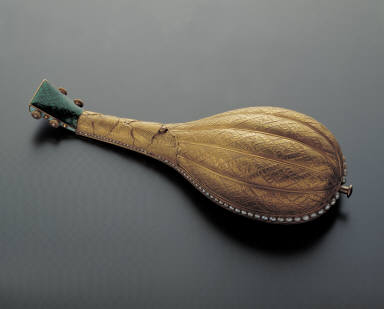 Champleve pocket watch in the shape of dombira