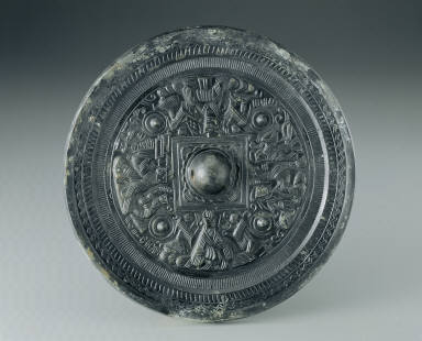 Bronze Mirror with mythical figures