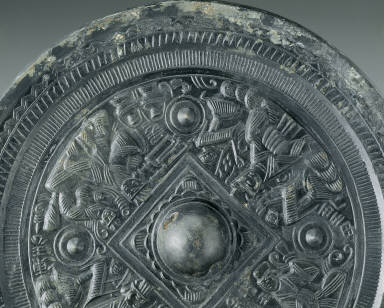 Bronze Mirror with mythical figures