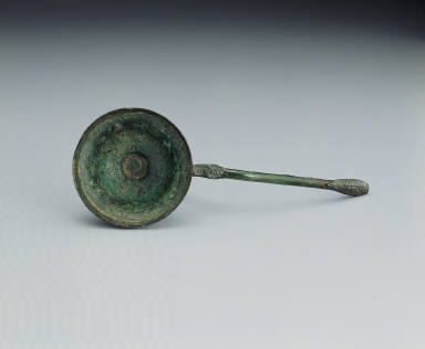 Bronze floral shaped censer with handle