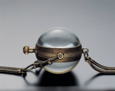 Pair of transparent globular pocket watches