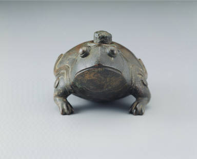 Bronze toad-shaped water dropper