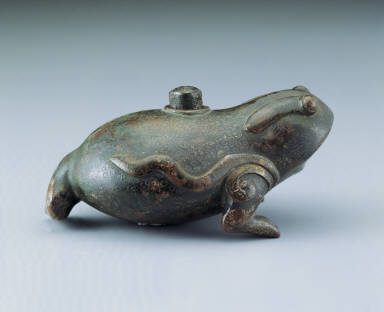 Bronze toad-shaped water dropper