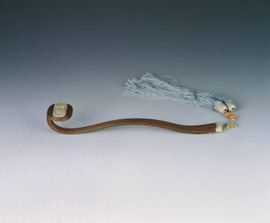 Bamboo ru-yi scepter with jade inlays