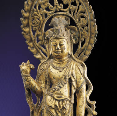 Gilt bronze Avalokitesvara Bodhisattva