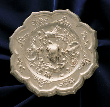 Bronze Mirror with phenix decor