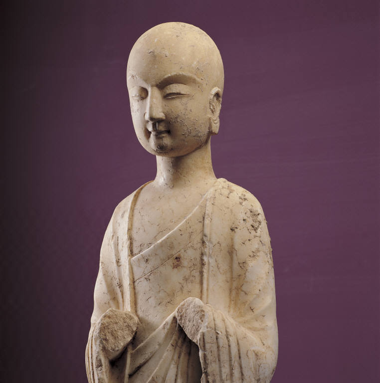 Standing Buddhist Monk