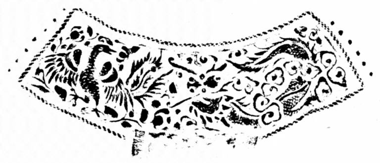 Gilt ru-yi scepter with jade inlays on the medallions and decorations of assorted auspicious motifs on the shaft